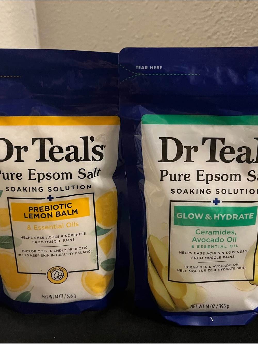 Dr Teal's Pure Epsom Salt Soaking Solution - Lemon Balm (Yellow)